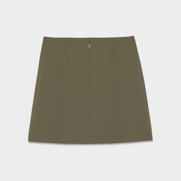 Aritzia Wilfred Classic Mini Skirt - Dark Olive - Size 6 - Picture 6 of 7